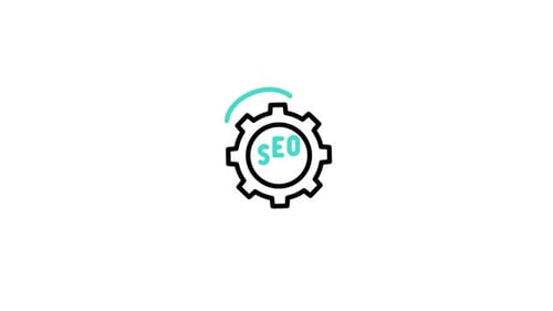 Sketch Style SEO Gear Rotation Animation