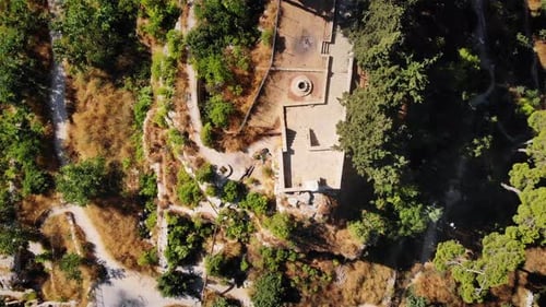 Zefat old Crusaders Fortress Aerial view