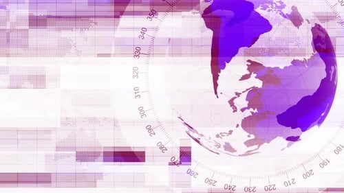 Animated Digital Earth Globe Data Background