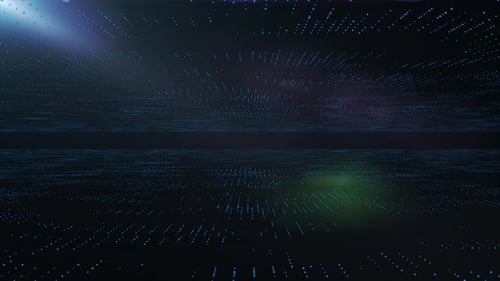 Abstract Futuristic Grid of Blue Dots Background Animation