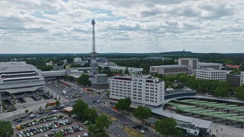 Aerial view of Messe Berlin , Germany