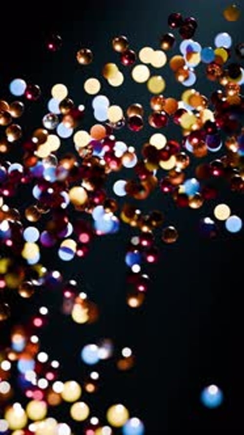 Abstract Glowing Balls Seamless Loop Animation 03 4K