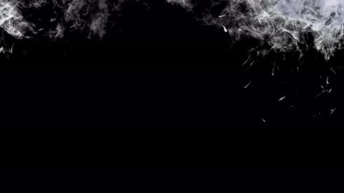 Smoke or Vapor Clouds with Alpha Channel Rise Up in Slow Motion