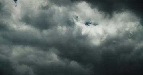 Time Lapse of Dramatic Gray Storm Clouds