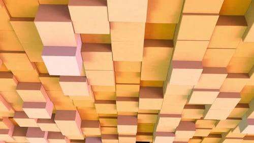 Modern Cube Background Orange