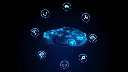 Car Service HUD Infographic Ui Dashboard Icon