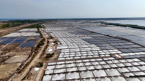 Geometry of Salt Ponds Aerial View