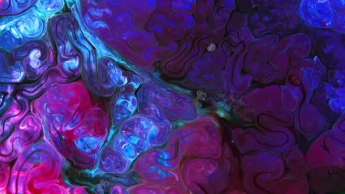 Abstract Colorful Ink Movements Spreads On Water Texture 20