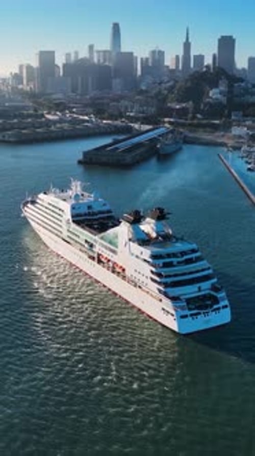 Cruise Ship at San Francisco in California United States.