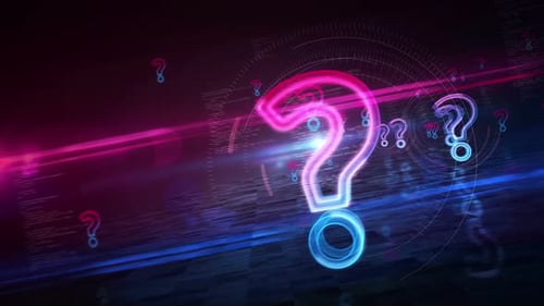Point d'interrogation, symbole, tunnel en boucle
