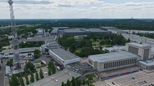 Aerial view of Messe Berlin , Germany