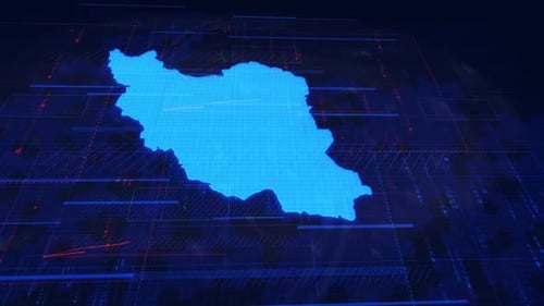 Hud, Iran, Digitale Karte