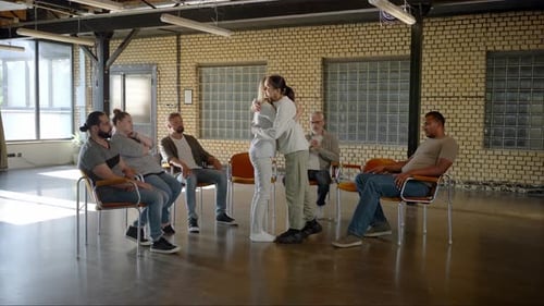 Group Therapy Session with Embrace and Support