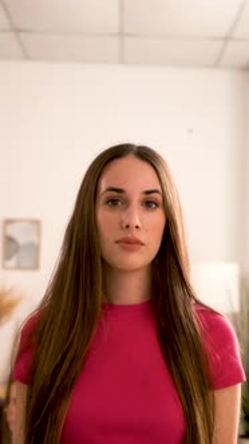 Young Woman Smiling Portrait Indoors
