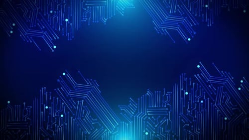 3D of Print Circuit Technology Cyber and Futuristic Concept