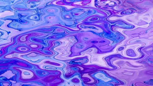 Abstract Fluid Swirls Background Animation with Blue and Purple