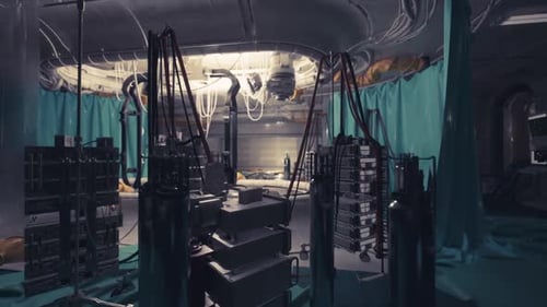 Futuristic Medical Science Laboratory Interior 3D Animation