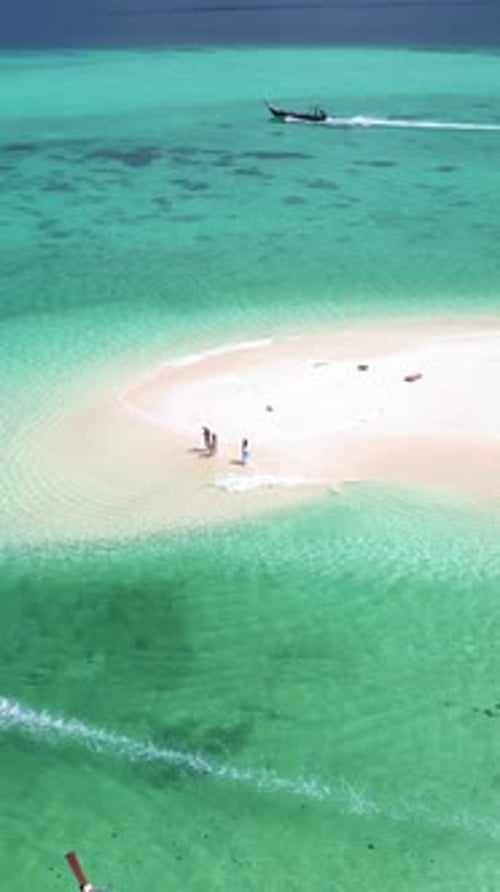 Couple on the Koh Lipe Island Thailand Beach a Tropical Island with a Blue Ocean