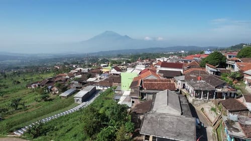 Umbul Sidomukti Villages with merbabu Mount view