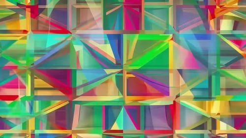Lebendige abstrakte geometrische Bewegungsgrafik mit Pulsatin