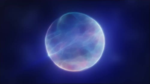 Abstract looped energy sphere