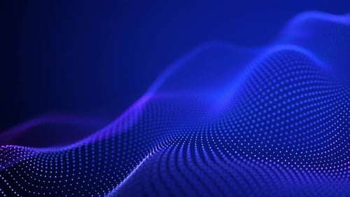 Abstract Futuristic Digital Wave Particle Background