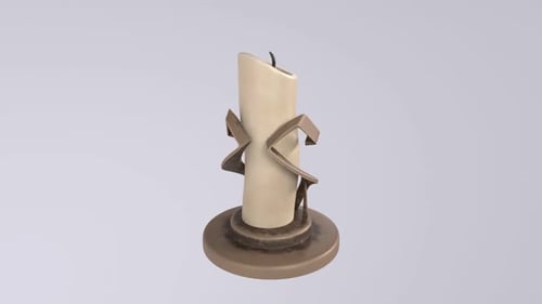 Candle 3d object rotating loop