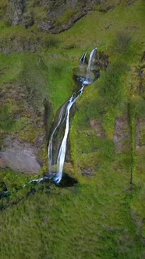 cinematic drone footage of Waterfall in Iceland, Iceland_10