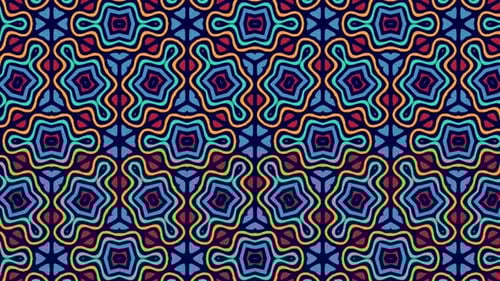 Colorful Decorative Kaleidoscope Geometric Pattern Background