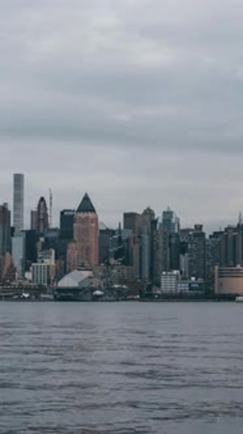 Vertical View Of New York Cityscape, USA