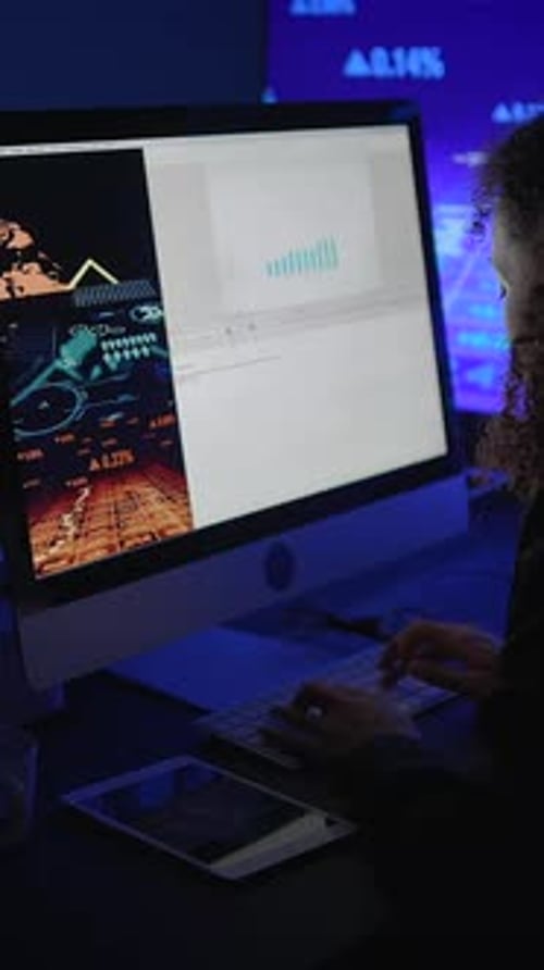Conducting a Comprehensive Analysis of Data on a Modern HighTech Computer Screen for Insights