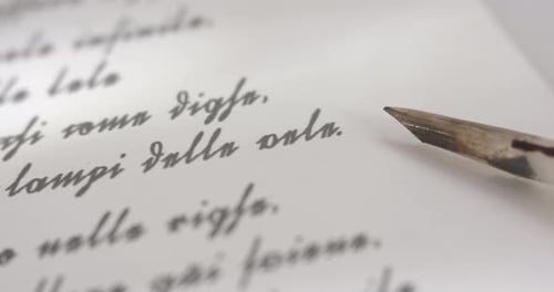 Close up of a handwritten letter