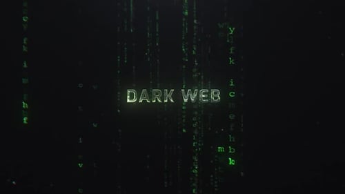 Futuristic Digital Code Text Reveal for Dark Web Content