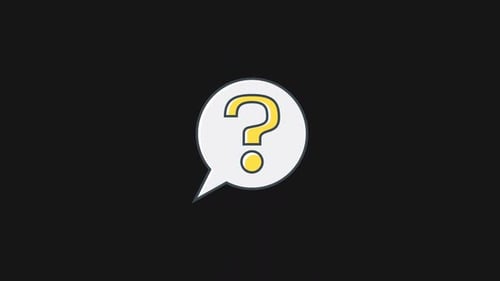 Animated Question Mark Speech Bubble Icon