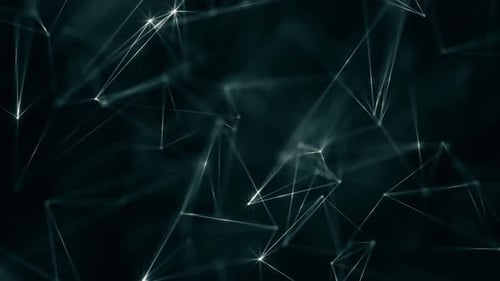 Abstract Digital Plexus Animation with Glowing Connected Nodes