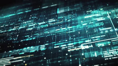 Futuristic Matrix Data Simulation HUD Background 14