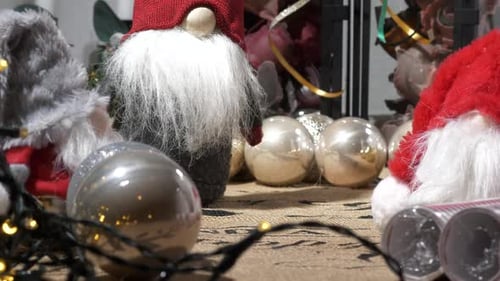 Festive Christmas Decorations and Holiday Gnomes