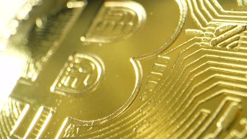 Vue macro de Bitcoin. 4K.