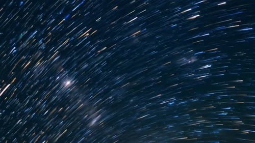 Dynamic Starry Sky Time Lapse with Abstract Star Trails