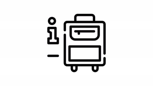 Ícone de mala de viagem de animação
