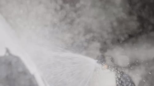 Applying Spray Foam Soap Directly to a Shiny Car Surface