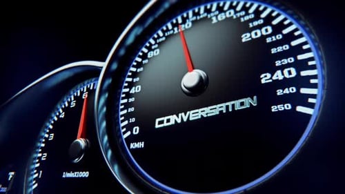 Digital Speedometer Gauges with Animated Text Reveals