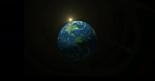 Earth planet rotating view 4k stock video.