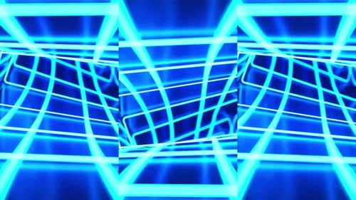Sci-Fi Neon Glitch Animation