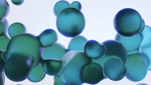 Abstract Liquid Spheres Merging and Separating Loop Background