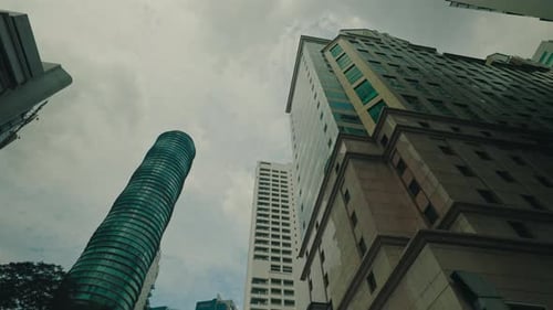 View of New Modern Mirror Buildings Residences Tall Glass Office Centers Business and Buildings