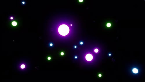 Flickering Neon Lamp Spheres Overlay