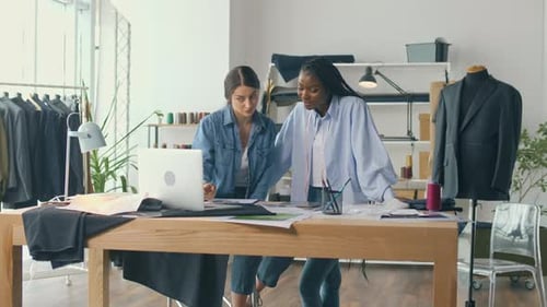 Designers Working Together in Fashion Studio