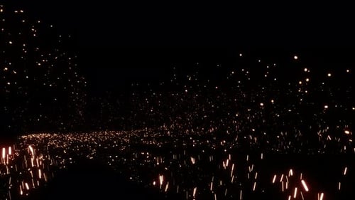 Golden Sparkling Particle Trail Reveal Animation