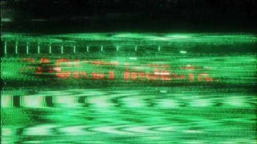 Glitch Digital Code Stream Text Reveal